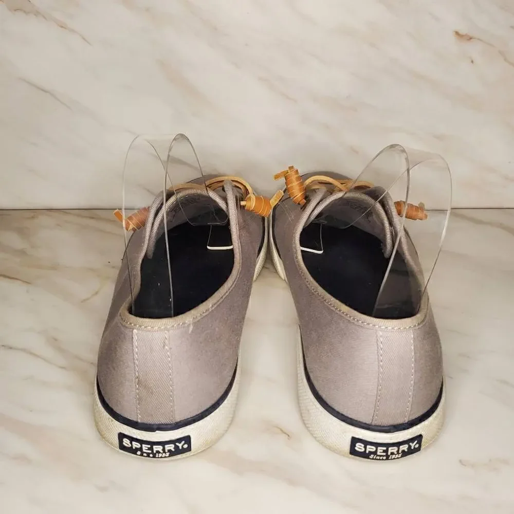 ‎Sperry Topsider Women's Pier View Canvas Grey Sneakers Size 8.5